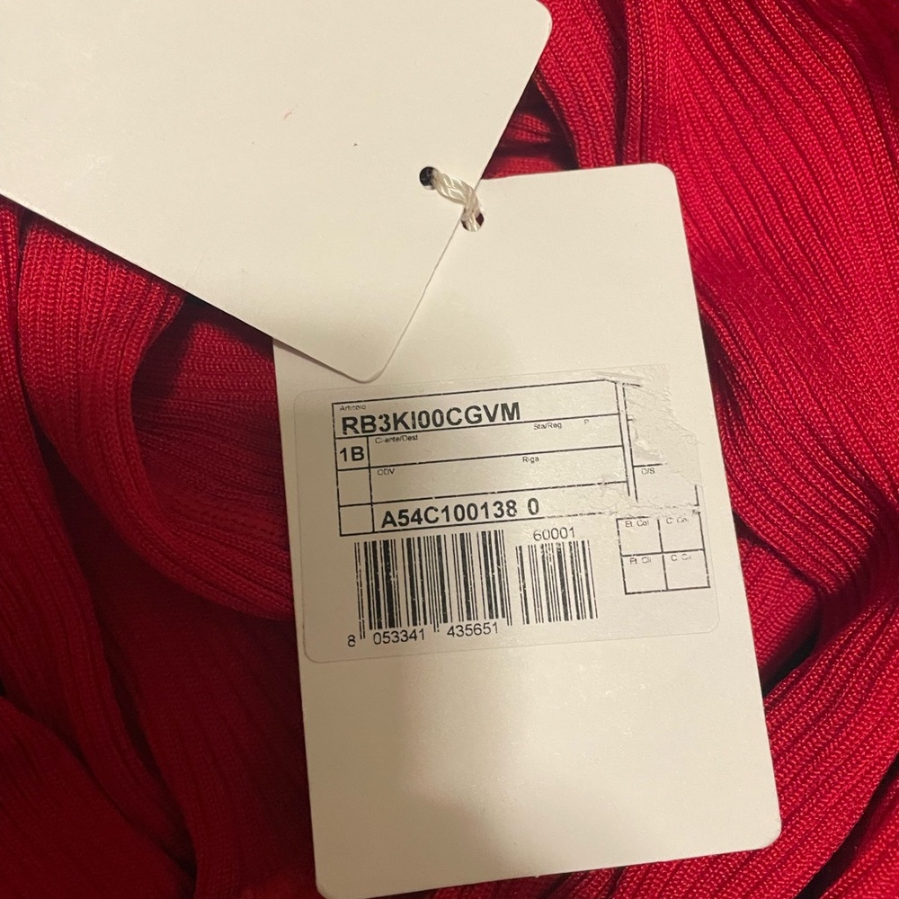 Valentino Silk Blend Ribbed Tights.Brand New. red wine color - Picture 6 of 11